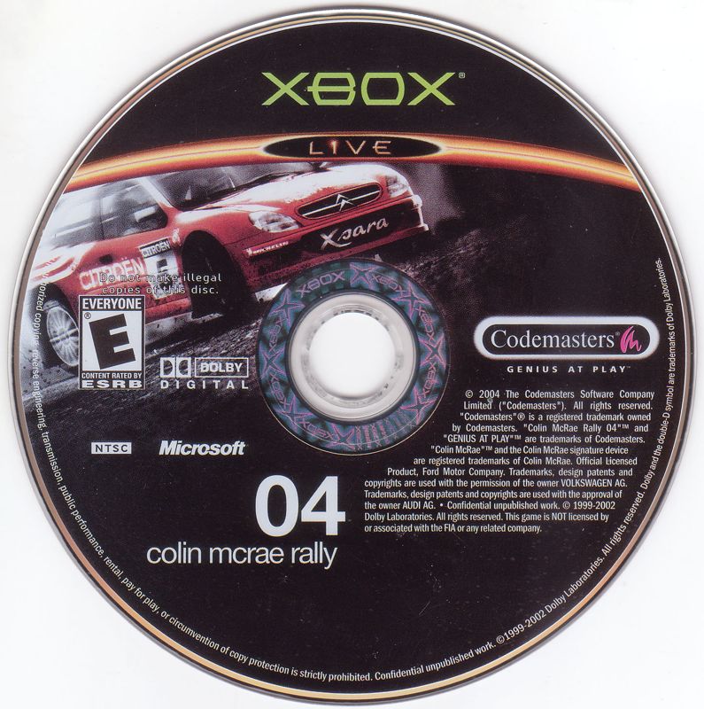 Colin McRae Rally 04 | Xbox | physical media | Region: North America | source-country=United States | Data by MobyGames.com