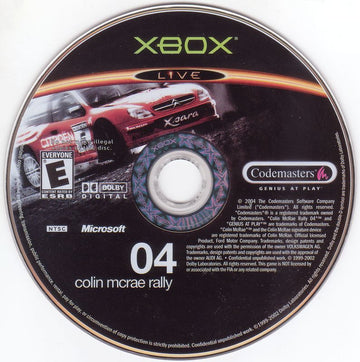 
Colin McRae Rally 04 | Xbox | physical media | Region: North America | source-country=United States | Data by MobyGames.com