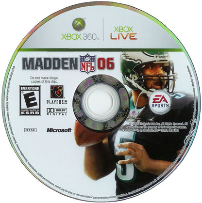 Madden NFL 06 | Xbox 360 | physical media | region=North America | source-country=United States | zypher-v2 | moby-f19b785a369e | Data by MobyGames.com