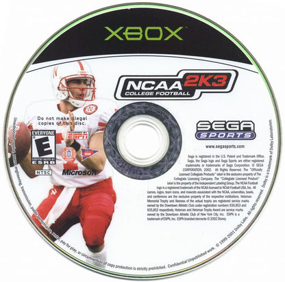 
NCAA College Football 2K3 | Xbox | physical media | Data by MobyGames.com