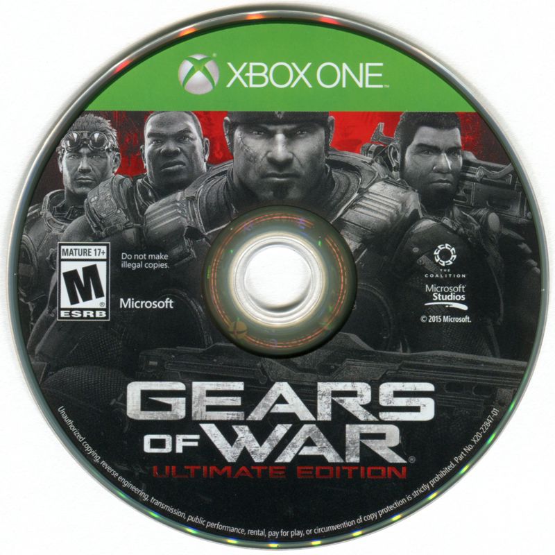 
Gears of War: Ultimate Edition | Xbox One | game disc 1 of 1 | Data by MobyGames.com