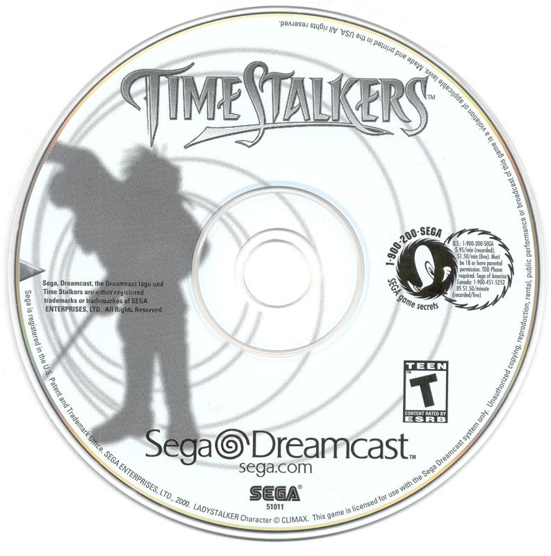 
Time Stalkers | Dreamcast | game disc 1 of 1 | Data by MobyGames.com