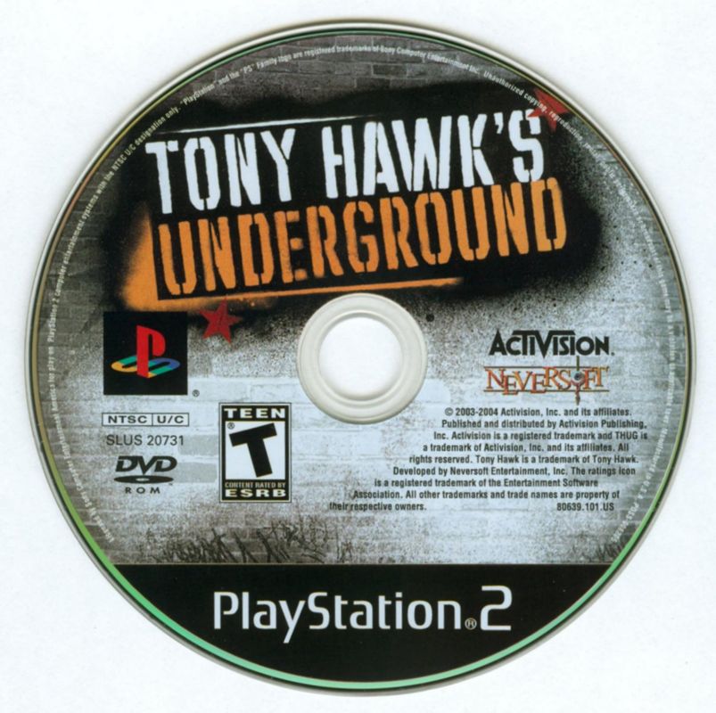 
Tony Hawk's Underground | PlayStation 2 | physical media | Data by MobyGames.com