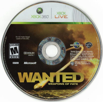 
Wanted: Weapons of Fate | Xbox 360 | physical media | Region: North America | source-country=United States | Data by MobyGames.com