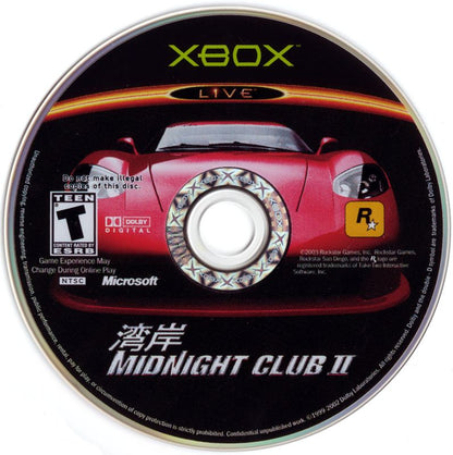 Midnight Club II | Xbox | physical media | region=North America | source-country=Canada,United States | zypher-v2 | moby-1d5df134ad64 | Data by MobyGames.com