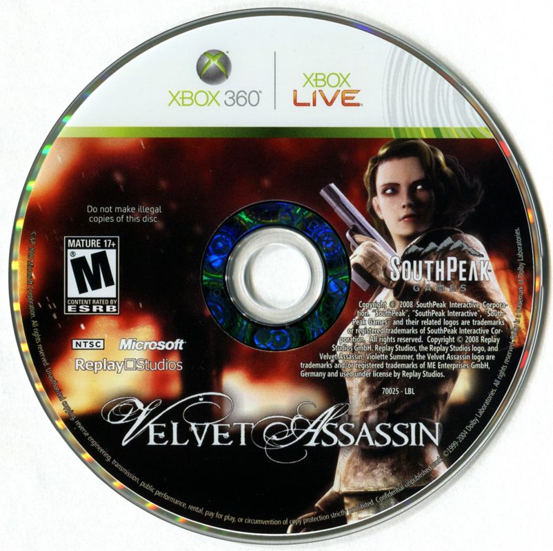 
Velvet Assassin | Xbox 360 | physical media | Data by MobyGames.com