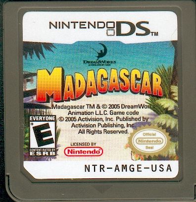 
Madagascar | Nintendo DS | game disc 1 of 1 | Data by MobyGames.com