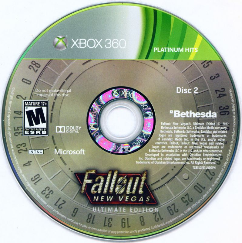 
Fallout: New Vegas - Ultimate Edition | Xbox 360 | game disc 2 of 2 | Data by MobyGames.com