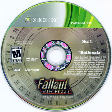 
Fallout: New Vegas - Ultimate Edition | Xbox 360 | game disc 2 of 2 | Data by MobyGames.com