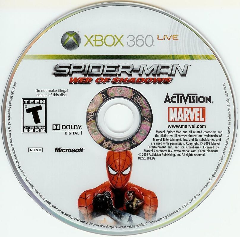 
Spider-Man: Web of Shadows | Xbox 360 | physical media | Data by MobyGames.com