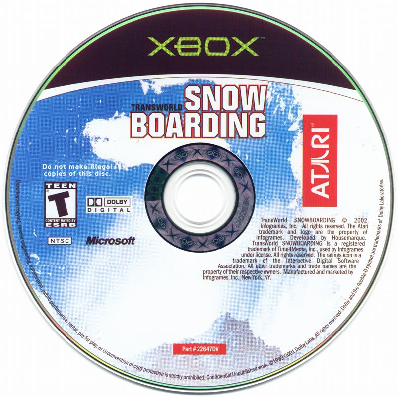 
TransWorld Snowboarding | Xbox | physical media | Data by MobyGames.com