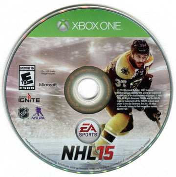 
NHL 15 | Xbox One | game disc 1 of 1 | Region: North America | source-country=United States | Data by MobyGames.com
