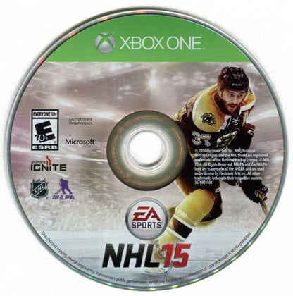 
NHL 15 | Xbox One | game disc 1 of 1 | Region: North America | source-country=United States | Data by MobyGames.com