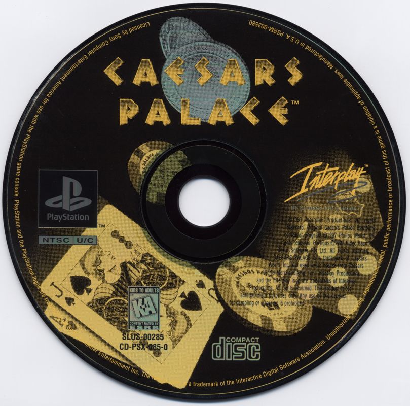
Caesars Palace | PlayStation | physical media | Region: North America | source-country=United States | Data by MobyGames.com