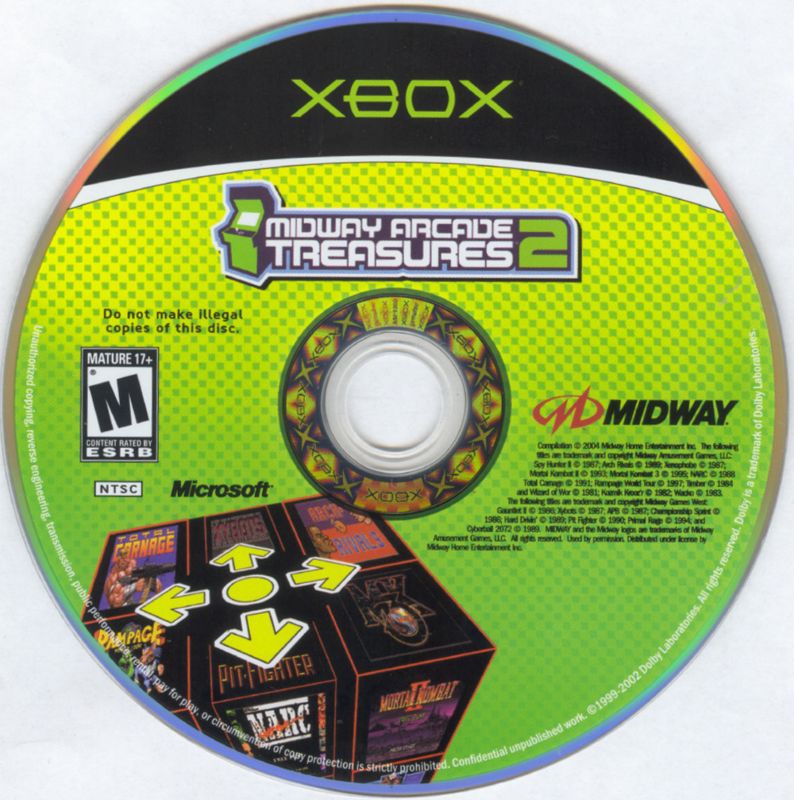 Midway Arcade Treasures 2 | Xbox | physical media | region=North America | source-country=United States | zypher-v2 | moby-c3dbe66e1cfa | Data by MobyGames.com