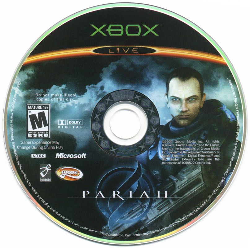 
Pariah | Xbox | game disc 1 of 1 | Region: North America | source-country=United States | Data by MobyGames.com