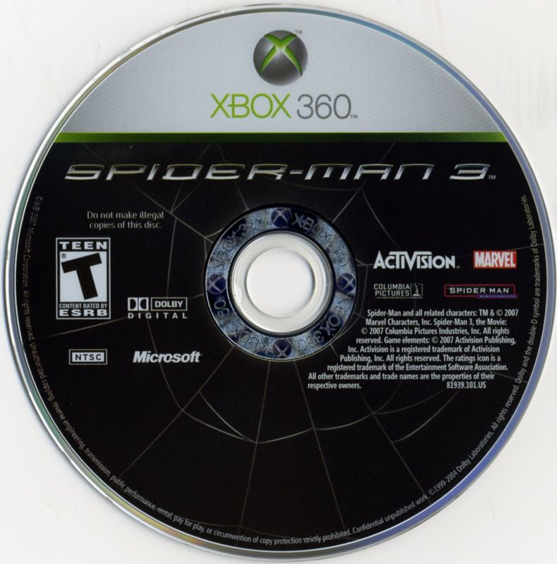 
Spider-Man 3 | Xbox 360 | physical media | Data by MobyGames.com