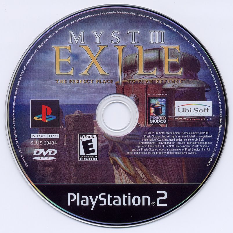 Myst III: Exile | PlayStation 2 | physical media | region=North America | source-country=Canada,United States | zypher-v2 | moby-14f72b072682 | Data by MobyGames.com