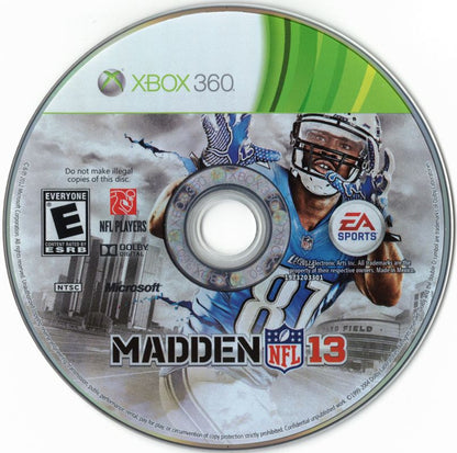 Madden NFL 13 | Xbox 360 | physical media | region=North America | source-country=United States | zypher-v2 | moby-61ec0c03ec2a | Data by MobyGames.com
