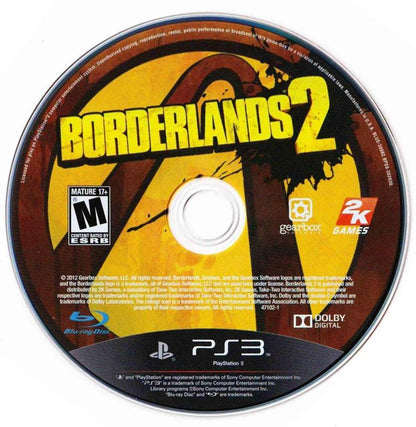 
Borderlands 2 | PlayStation 3 | physical media | Region: North America | source-country=United States | Data by MobyGames.com
