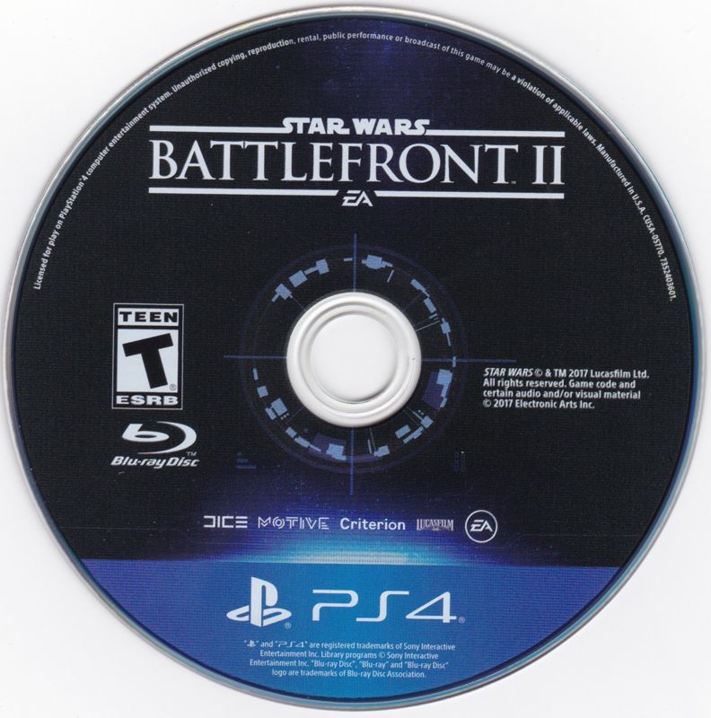 Star Wars: Battlefront II (Elite Trooper Deluxe Edition) | PlayStation 4 | game disc 1 of 1 | Data by MobyGames.com