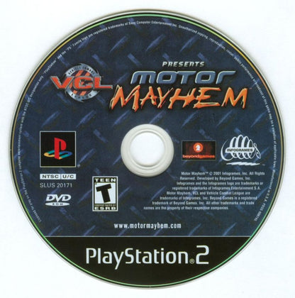 Motor Mayhem | PlayStation 2 | physical media | region=North America | source-country=Canada,United States | zypher-v2 | moby-f65fc73f32a1 | Data by MobyGames.com