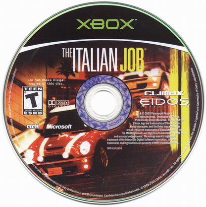 
The Italian Job | Xbox | physical media | Data by MobyGames.com