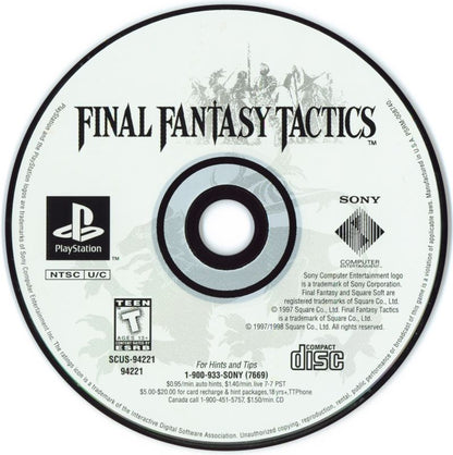 
Final Fantasy Tactics | PlayStation | physical media | Region: North America | source-country=Canada,United States | Data by MobyGames.com