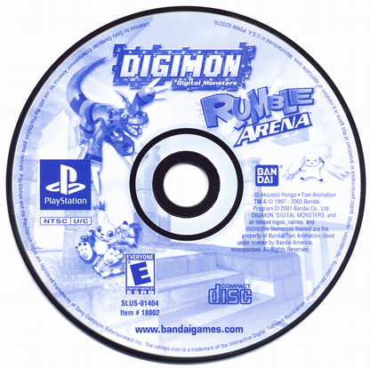 Digimon Rumble Arena | PlayStation | physical media | region=North America | source-country=Canada,United States | zypher-v2 | moby-2b8f2f6ecf4e | Data by MobyGames.com