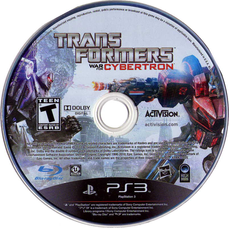 
Transformers: War for Cybertron | PlayStation 3 | physical media | Region: North America | source-country=United States | Data by MobyGames.com