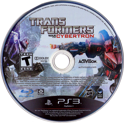 
Transformers: War for Cybertron | PlayStation 3 | physical media | Region: North America | source-country=United States | Data by MobyGames.com