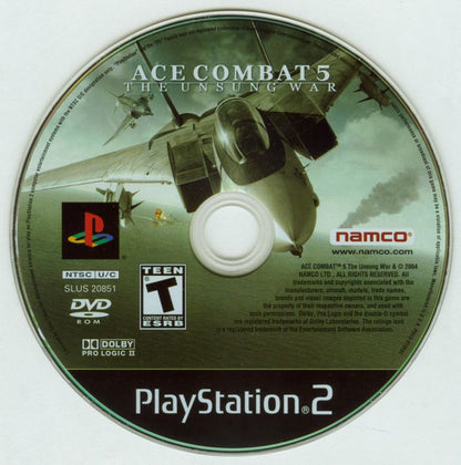 
Ace Combat 5: The Unsung War | PlayStation 2 | physical media | Region: North America | source-country=Canada,United States | Data by MobyGames.com