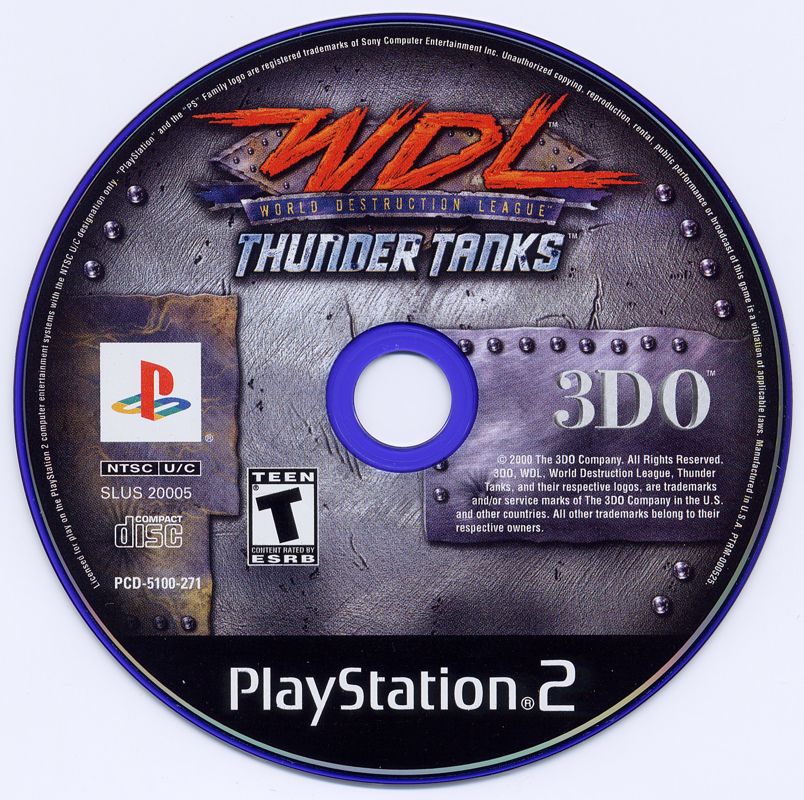 
World Destruction League: Thunder Tanks | PlayStation 2 | physical media | Data by MobyGames.com