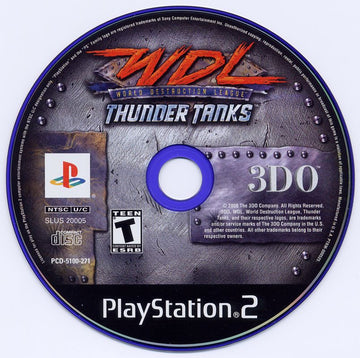 
World Destruction League: Thunder Tanks | PlayStation 2 | physical media | Data by MobyGames.com