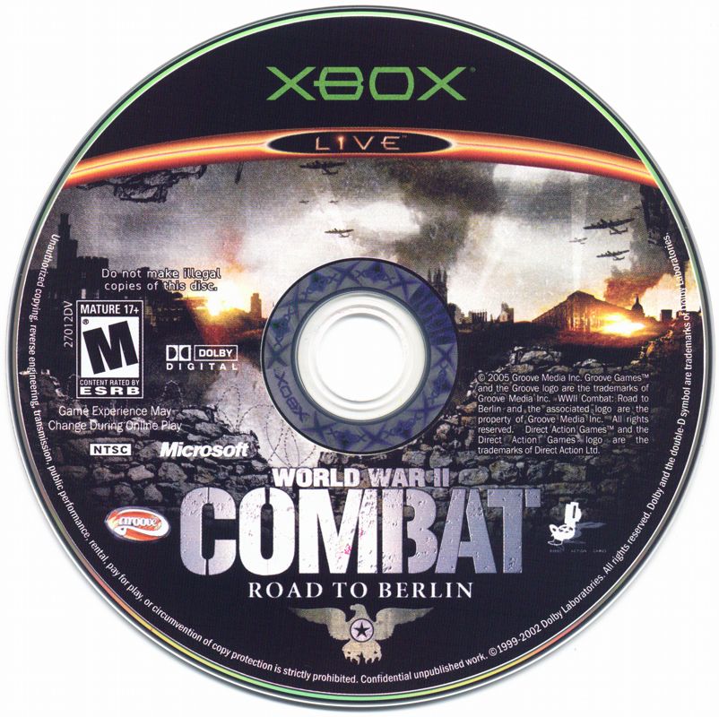 
World War II Combat: Road to Berlin | Xbox | physical media | Region: North America | source-country=United States | Data by MobyGames.com