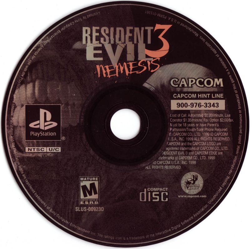Resident Evil 3: Nemesis (Greatest Hits) | PlayStation | physical media | Region: North America | source-country=United States | Data by MobyGames.com