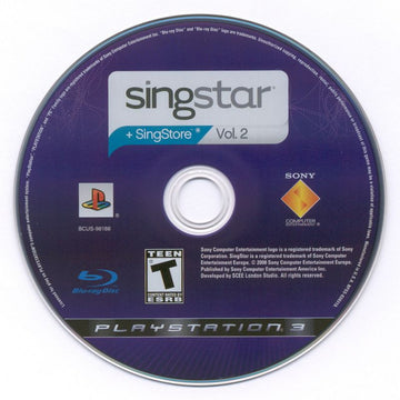 SingStar: Vol.2 | PlayStation 3 | physical media | region=North America | source-country=Canada,Mexico,United States | zypher-v2 | moby-8b236e5ba539 | Data by MobyGames.com