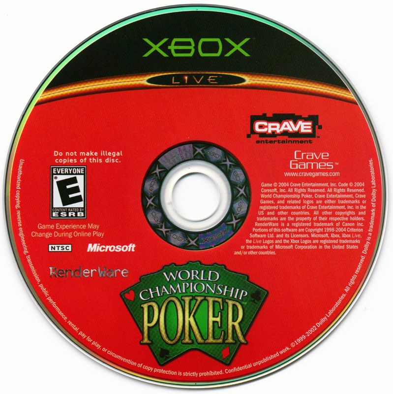 World Championship Poker | Xbox | physical media | Region: North America | source-country=United States | Data by MobyGames.com