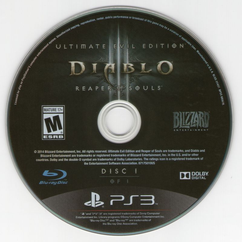 Diablo III: Reaper of Souls - Ultimate Evil Edition | PlayStation 3 | physical media | region=North America | source-country=Canada,United States | zypher-v2 | moby-ea50bdc3e024 | Data by MobyGames.com