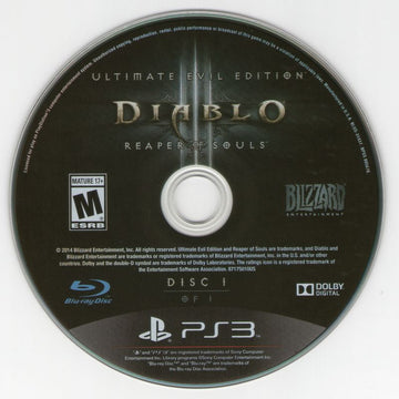 Diablo III: Reaper of Souls - Ultimate Evil Edition | PlayStation 3 | physical media | region=North America | source-country=Canada,United States | zypher-v2 | moby-ea50bdc3e024 | Data by MobyGames.com
