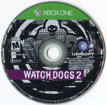 
Watch_Dogs 2 | Xbox One | physical media | Region: North America | source-country=United States | Data by MobyGames.com