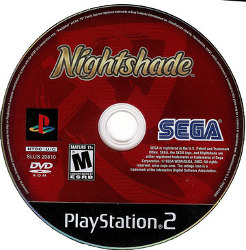 
Nightshade | PlayStation 2 | physical media | Region: North America | source-country=United States | Data by MobyGames.com