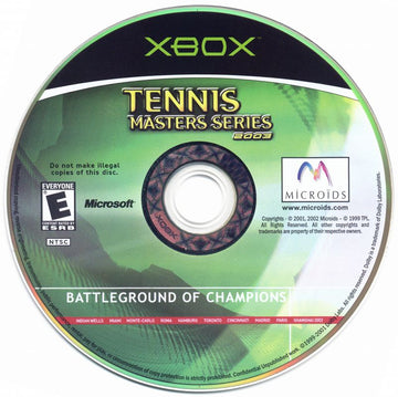 
Tennis Masters Series 2003 | Xbox | physical media | Data by MobyGames.com