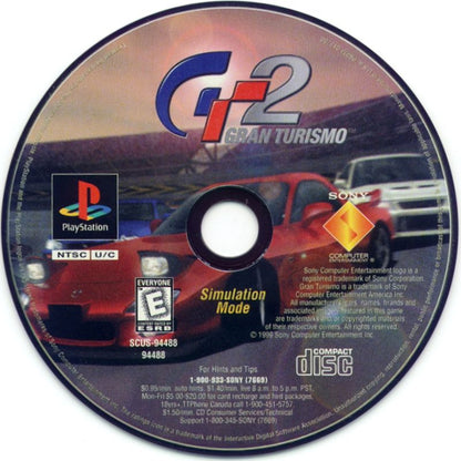 
Gran Turismo 2 | PlayStation | game disc 2 of 2 | Region: North America | source-country=Canada,United States | Data by MobyGames.com