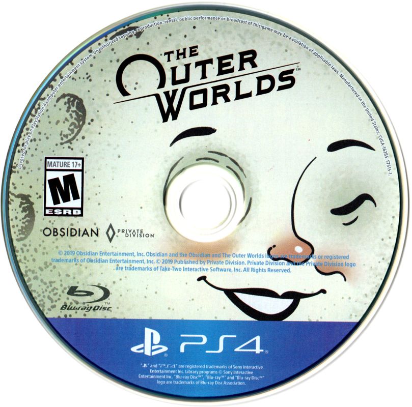 
The Outer Worlds | PlayStation 4 | physical media | Region: North America | source-country=Canada | Data by MobyGames.com