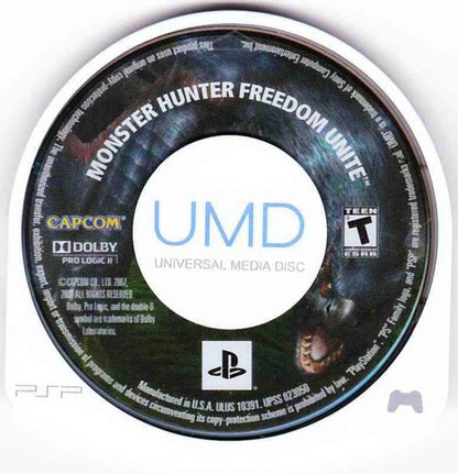 
Monster Hunter: Freedom Unite | PSP | physical media | Region: North America | source-country=United States | Data by MobyGames.com