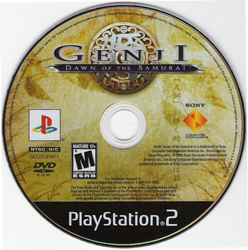 Genji: Dawn of the Samurai | PlayStation 2 | physical media | region=North America | source-country=United States | zypher-v2 | moby-6796b5217e92 | Data by MobyGames.com