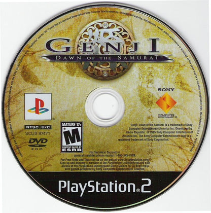 Genji: Dawn of the Samurai | PlayStation 2 | physical media | region=North America | source-country=United States | zypher-v2 | moby-6796b5217e92 | Data by MobyGames.com