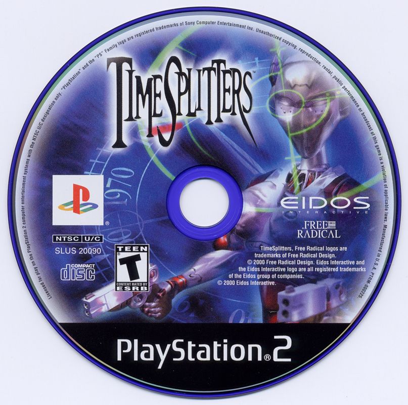 
TimeSplitters | PlayStation 2 | physical media | Region: North America | source-country=Canada,United States | Data by MobyGames.com