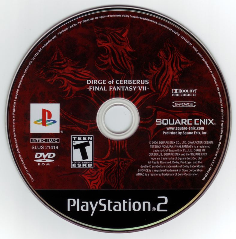 Dirge of Cerberus: Final Fantasy VII | PlayStation 2 | physical media | region=North America | source-country=Canada,United States | zypher-v2 | moby-df3e36e8c3fa | Data by MobyGames.com